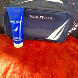 Nautica Blue Hair and Body Wash with Toiletry Bag